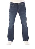 Lee Herren Jeans Bootcut Denver Hose Blau Jeanshose Männer Baumwolle Stretch Denim Blue w34, Farbe: Dark Westwater, Größe: 34W / 32L