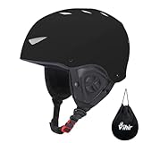 Vihir Skaterhelm & Skihelme & Fahrradhelm Erwachsene Herren & Damen Snowboardhelm, Warme Flusen-Ohrpolster Snowboardhelm für Herren, E-Scooter E-Roller BMX Einstellbar Fahradhelm