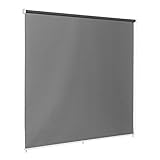 Außenrollo Screen Rollo Senkrechtmarkise Balkonrollo Sichtschutz Rollo Beschattung VENTANARA 240 x 230 cm Anthrazit