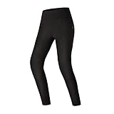 SHIMA CRUZ 2.0 Motorradleggins Damen - Atmungsaktive, Elastische, Slim Fit Biker Leggins Damen mit DuraQL Schicht, Slim Fit, CE Knie und Hüft Protektoren (Schwarz, XL)