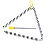 DARENYI 6 inch Triangel Musikinstrument Triangle aus Stahl Triangel mit Schlägel kinder Instrument Rhythmus und Musik Stahl Dreieck für Musik Lernen Üben Erleuchtung