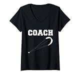 Damen Kitesurfing Coach Design Kitesurfing Instructor Teacher T-Shirt mit V-Ausschnitt