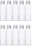 10x 100 ml Reiseflasche Set zum Befüllen - Reiseset, Behälter für Flug, Tube, Plastikflasche, Abfüllflasche Handgepäck, Kosmetik, Hygiene, Mini Flasche, Duschgel, Desinfektion, Travel