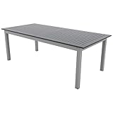 doppler EXPERT Plus Alu Ausziehtisch 220/280x100 cm – Gartentisch Aluminium ausziehbar – Pflegeleicht und wetterfest – Für noch mehr Platz – Metallgrau/Anthrazit