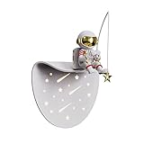 ZEARLY LED Wandlampe Nachttisch Modern Wandleuchte Astronaut Innenbeleuchtung Leselicht Wohnzimmer Schreibtisch Decoleuchten Esszimmer Schlafzimmer Flurbereich Dekoration 24 * 20CM 5W,White Light