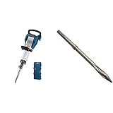 Bosch Professional GSH 16-30 Abbruchhammer, 400 mm Spitzmeißel, 30 mm Werkzeugaufnahme, 41 J Schlagenergie, 1.750 W, Trolley + Bosch Pro Spitzmeißel RTec Speed SDS-max