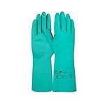 PRO FIT Nitril-Handschuh 175 – Chemikalienschutzhandschuhe, Haushaltshandschuhe mit Stulpen, Spülhandschuhe ohne Latex, Putzhandschuhe - 33cm, Grün, Gr. 9