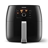 Philips Domestic Appliances Philips Premium Airfryer XXL - 7.3L, Fritteuse ohne Öl, Rapid Air und Fettentfernungstechnologie, Pfannentrenner, NutriU App mit Rezepten (HD9762/90)