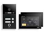 GVS - 2-Familienhaus IP Video Türsprechanlage AVS5288U - Mit 2x7 Zoll Monitor, App, HD-Kamera & Türöffner Funktion (Fingerprint/RFID) - Türklingel | Sprechanlage | Gegensprechanlage