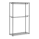 Royal Catering RCMR-2000P25 Garderobenständer Metall Kleiderständer Wäscheständer 120x45x200 cm 200 kg schwarz