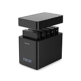 ORICO Tool-Free 5 Bay USB 3.0 3.5 Zoll Magnetic-Type Festplattengehäuse für 3.5“ SATA Externe Festplatte Gehäuse SATA3.0 Unterstützung 5x16TB -12V6.5A Netzteil mit Windows/Mac/Linux ABS Kunststoffe