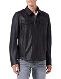 BOSS Herren Jobeaan Lederjacke, Black1, 54