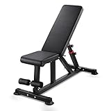 Hantelbank verstellbare Negativbank, 11 Rückenpositionsverstellung, 3 Sitzpositionsverstellung, Flachbank Workout Bench Home Gym bis 200 kg, Multifunktion Schrägbank Bank für Ganzkörpertraining