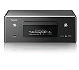 Denon RCD-N11DAB Kompaktanlage, HiFi Verstärker, CD-Player, Internetradio, Musikstreaming, HEOS Multiroom, Bluetooth und WLAN, AirPlay 2, Alexa Kompatibel, 2 Optische TV-Eingänge, DAB+ Radio