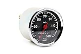 Tachometer ø80mm - Kontrollleuchte blau und grün - 3.0220/14 - ETZ125, ETZ150, ETZ250, ETZ251/301 (140km/h)