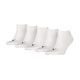 PUMA Unisex Puma Unisex Plain Sneaker - Trainer (5 Pack) Socks, Weiß, 39-42 EU