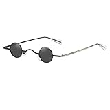 SOIMISS Kleine runde Sonnenbrille Kreative Brille Dekorative Partybrille Strandbrille für Männer Frauen (Schwarz)