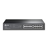 TP-Link TL-SG1016PE 16-Port Gigabit Easy Smart Switch mit 8 PoE+ Ports(110 Watt, geschirmte RJ-45 Ports,IEEE-802.3af/at, einfache Konfiguration, lüfterlos) Schwarz