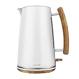 Cecotec Wasserkocher Thermosense 400 White Woody. 1,7 Liter Fassungsvermögen und 3000 W.