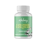 Vitabay R-Alpha Liponsäure 300mg | 120 vegane hochdosierte Kapseln | Bioverfügbar, Laborgeprüft & hergestellt aus hochwertigen Rohstoffen | Antioxidans Alpha Lipoic Acid R Alpha Liponsäure hochdosiert