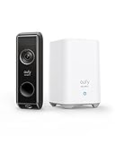 eufy Security Video Doorbell Dual Camera, Akkubetriebene Video Türklingel mit Kamera & Homebase, Bewegungssensor, Paketerkennung, 2K HD, Gebührenfrei, 16GB lokale Speicherung