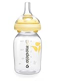 Medela Calma BPA-freier Milchsauger mit 150 ml Flasche – Für die gesamte Stillzeit – Unterstützt das natürliche Saugverhalten des Babys – Mit gefrier- und kühlschrankfester Flasche