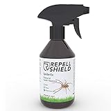 RepellShield Veganes Spinnenabwehr Spray - Natürliches Anti Spinnenspray als harmlose Alternative zur Spinnenfalle, Spinnenspray für Wohnung zur Insektenspray Wohnungspflege, Anti Spinnen Spray 250ml