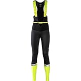 GORE WEAR Damen Thermo Fahrrad-Trägerhose Ability, Mit Sitzpolster, GORE-TEX INFINIUM, 40, Schwarz/Neon-Gelb