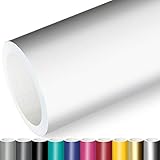 Actinium® Klebefolie 6€/m² Weiss Matt | 5m x 0,63m selbstklebende matte Folie | Möbelfolie selbstklebend Küchenfolie Plotterfolie