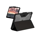 Urban Armor Gear Plyo Case für Apple iPad 10.9 (10. Generation 2022) Hülle [Apple Pencil Halterung, Wake/Sleep Unterstützung, Fallschutz nach US-Militärstandard, Standfunktion] schwarz