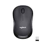 Logitech M220 SILENT Kabellose Maus, 2,4 GHz mit USB-Empfänger, 1000 DPI Optical Tracking, 18 Monate Batterielaufzeit, Für Links- & Rechtshänder, Kompatibel mit PC, Mac, Laptop