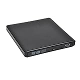 Bstepompre Externes Blu-Ray DVD Laufwerk USB 3.0 Slim CD/DVD ROM CD/DVD RW Brenner Player Brenner für Windows 7/8/10/XP OS (Schwarz)