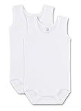 Sanetta Unisex - Baby Body 321859, 2Er Pack, Einfarbig, Gr. 98, Weiß (White 10)