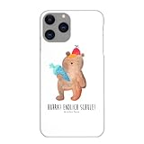 Mr. & Mrs. Panda iPhone 11 Pro Handyhülle Bär mit Schultüte - Geschenk, Premium Kunststoff, Teddybär, Schulbeginn, Teddy, Erster Schultag Geschenk, Schule Geschenk, Einschulung Geschenk