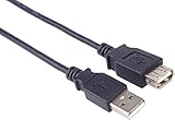 PremiumCord USB 2.0 Verlängerungskabel 20cm, Datenkabel HighSpeed bis zu 480Mbit/s, Ladekabel, USB 2.0 Typ A Buchse auf Stecker, 2x geschirmt, Farbe schwarz, Länge 20cm