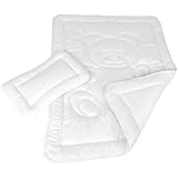 Bestgoodies Betten-Set Kinder 100x135cm / 40x60cm - Babybett Kinderbett - waschbar bei 95°C - Öko-Tex - Hausstaub Allergikergeeignet, Weiß