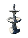 Antikes Wohndesign Steinbrunnen Springbrunnen Brunnen Kaskadenbrunnen Zierbrunnen Beckenbrunnen Wasserspiel Figurenbrunnen Gartenbrunnen Höhe: 162cm