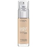 L'Oréal Paris Make up, Flüssige Foundation mit Hyaluron und Aloe Vera, Perfect Match Make-Up, Nr. 1.N Ivoire/Ivory, 30 ml