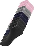 QINCAO Sneaker Socken Herren Damen 9 paar Sportsocken Baumwolle Kurze Halbsocken Unisex Socken（Schwarz x3/ Grau x2/ Marine x2/ Pink x2, 35-38）