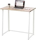 Dripex Faltbar Tisch Schreibtisch Computertisch für Homeoffice Arbeitszimmer Klappbar PC Tisch (Eichefarbe)