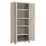 Keter Gulliver Kunststoffschrank, hoch, beige, 80 x 44 x 182 cm