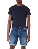 TOM TAILOR Denim Herren Regular Fit Jogg Denim Bermuda Shorts 1029756, 10127 - Tinted Blue Denim, M