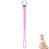 Caneem Schnullerclips Baby Mädchen - Schnullerhalter aus Silikonschnur für Babys | Neugeborene Baby-Essentials für Jungen, Mädchen, Geburtstagsgeschenk, einteiliges Design