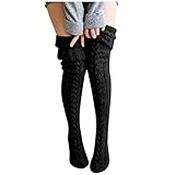 Kolylong® Overknee Socken Damen Warme Socken Wintersocken Grobstrick Stricksocken Damen Kniestrümpfe Socken Overknee Strümpfe Strumpfhosen Winter Strümpfe Stricken Kuschelsocken