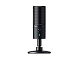 Razer Seiren X - USB Kondensator-Mikrofon für Streaming (Kompakt mit Schockdämpfer, Superniere Aufnahmemuster, latenzfrei, Stumm-Taste, Kopfhörer-Anschluss) Schwarz