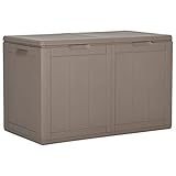 Gartenbox Aufbewahrungsbox 180L braun PP Rattan mit den Maßen 80,5 x 44,5 x 51 cm (B x T x H)