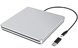 Externe CD/DVD Laufwerk, NOLYTH USB 3.0 Type-C CD/DVD-Laufwerk Slot-in Externes Laufwerk CD DVD Brenner Optisches Laufwerk für Laptop Windows Mac PC ASUS Acer HP