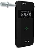 ACE A Alkoholtester Schwarz 0 bis 4 â€° Verschiedene Einheiten anzeigbar, Alarm, inkl. Display, Coun