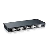 Zyxel 48-Port Gigabit Switch | Smart Managed | Rackmontage mit 2 SFP-Ports | VLAN, IGMP, QoS [GS1900-48], GS1900-48-EU0102F, 48-Port 2X SFP v2