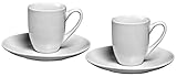 Ritzenhoff & Breker Espresso-Set Bianco, 4 teilig, 80 ml, 2 Stück (1er Pack)